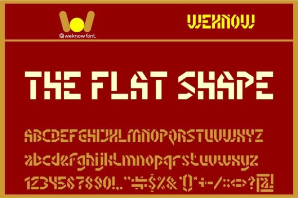 The Flat Shape: A Techno-Sci-Fi Font for Modern Design