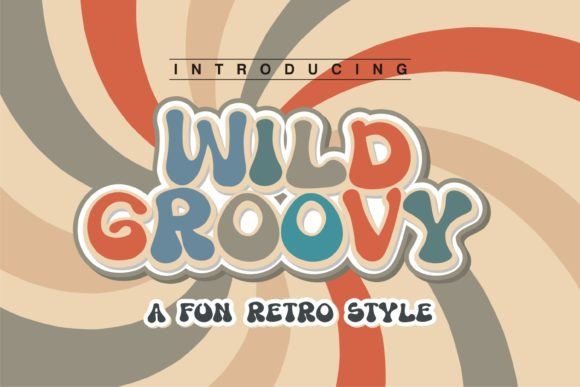 Wild Groovy: A Playful Display Font for Retro Designs